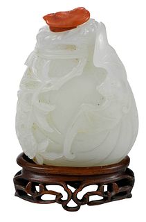 Chinese Carved Jade or Hardstone Snuff Bottle
