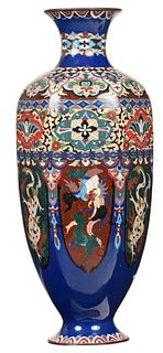 Large Chinese Cloisonn‚ Baluster Vase