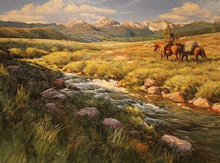 Joseph Velazquez (American b. 1942) At the Headwaters July 2000