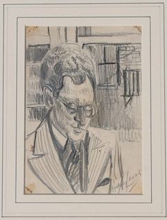 Hayley Lever (American 1876-1958) Portrait of a Man in Glasses