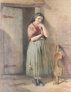 William Lee (British 1810-1865 19th c.) Woman in Thought