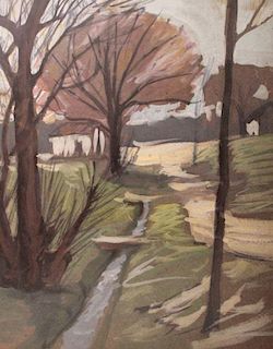 Carl Gaertner (American 1898-1952) County Stream