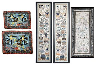 Group of Five Asian Textiles
