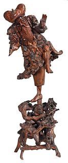 Large Chinese Figural Root Carving