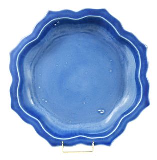 Chinese Monochrome Blue Porcelain Basin