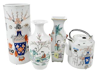 Four Chinese Enameled Objects