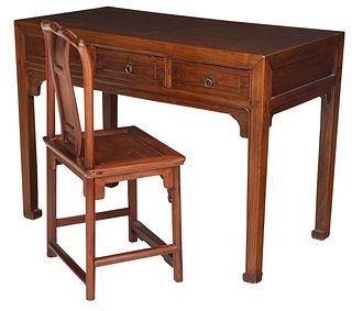 Chinese Scholar's Desk and Side Chair