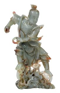Chinese Carved Hardstone Figure of a Deity