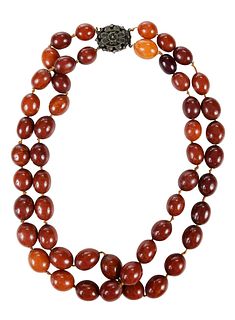 Amber Bead Necklace 