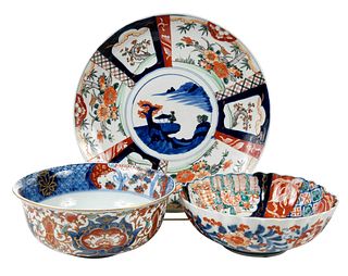 Three Imari Porcelain Objects