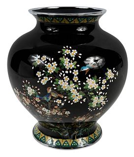 Japanese Silver Mounted Inaba Cloisonn‚ Vase