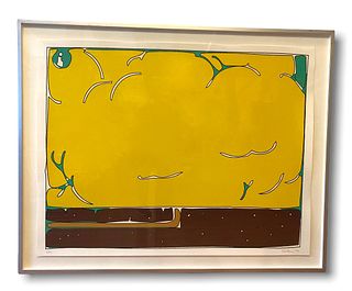 Peter Halley from Exploding Cell Series (yellow) 