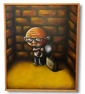 Signed Kevin Luthardt "Stubborn" Oil on Canvas 