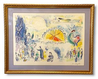 Marc Chagall lithograph, numbered US383/2000