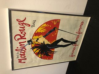 Mid Century Moulin Rouge Lithograph 