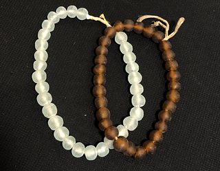 Seaglass Green & Brown Beads