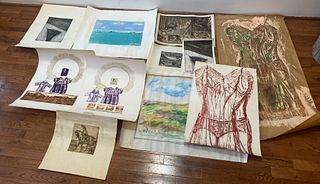 Collection Art Works on Paper Howard Albert and others