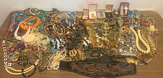 Huge Lot Costume Jewelry 1950's-1980's