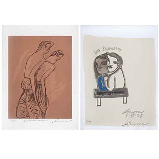JOSÉ LUIS CUEVAS, Different titles, Signed in pencil, Signed on mesh, Serigraphs P/A and 6/100, 11 x 8.2" (28 x 21 cm) and 9 x 7.2" (23 x 18.5 cm), Pi