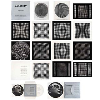 VICTOR VASARELY, Oeuvres profondes cinétiques, 1973, Unsigned, Digital prints w/o print number, 10.8 x 10.8 x 0.1" (27.5 x 27.5 x .5 cm) binder. Piece