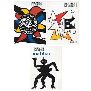 ALEXANDER CALDER, Different titles, Signed on plate, Lithographies w/o print number, 14.9 x 11" (38 x 28 cm) each, Pieces: 3 | ALEXANDER CALDER, Vario