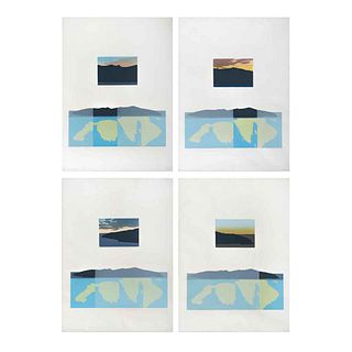JAN HENDRIX, From the series Sunrise, Signed and dated 79, Serigraphs 14/25, 12.9 x 14.1" (33 x 36 cm) image/ 22.2 x 16.3" (56.5 x 41.5 cm) paper each