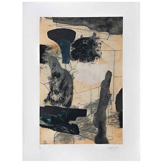 MIGUEL ÁNGEL ALAMILLA, Untitled, Signed and dated 2016 Lithography and engraving P/E, 23.6 x 15.4" (60 x 39.3 cm) image / 29.9 x 22" (76 x 56 cm) pape