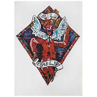 MAURICIO CASTILLO, El diablo, 2017, Signed, Lithography P/E, 25.5 x 20.2" (65 x 51.5 cm) image / 30.5 x 22" (77.5 x 56 cm) paper, Stamp | MAURICIO CAS