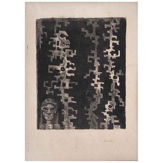 ROBERTO MONTENEGRO, Untitled, Signed, Lithography w/o print number, 9.8 x 7.8" (25 x 20 cm) image/ 14.5 x 10.6" (37 x 27 cm paper | ROBERTO MONTENEGRO