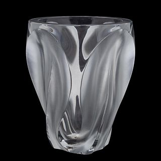LALIQUE FRENCH "INGRID" COLORLESS CRYSTAL VASE