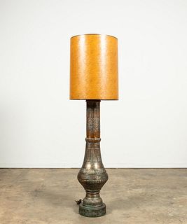 MOROCCAN BRASS BALUSTER FLOOR LAMP