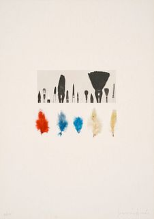 Parmiggiani, Claudio 10 opere grafiche. Offset und Collage auf festem Karton. 70 x 50 cm. Die Kartone je signiert und nummeriert. Im linken unteren Ec