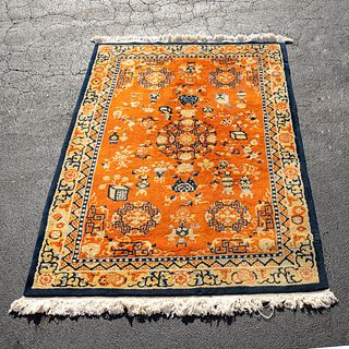 HAND WOVEN INDO CHINESE RUG, 8' 10" X 6'