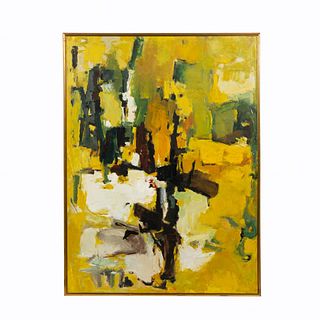 CAROL HAERER ABSTRACT EXPRESSIONIST OIL ON CANVAS