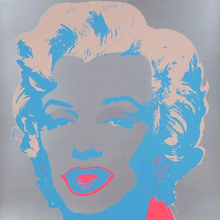 Warhol, nach Andy Marilyn. Set aus 9 Stück. Sunday B. Morning. Farbserigraphien auf Karton. 91,2 x 91,4 cm (91,2 x 91,4 cm). Je verso gestempelt "fill