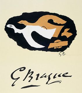 Braque, Georges - nach Musée d'art moderne de Céret. Ausstellungsplakat. 1983. Farblithographie auf Papier. 80 x 53 cm (89 x 59,7 cm). Signiert in der