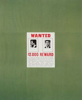 Weiwei, Ai Wanted Poster. (2014). Farboffset auf glattem Papier. 58,4 x 48 cm (61 x 51 cm). - Hochwertig unter Glas gerahmt.