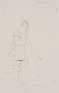 Beuys, Joseph o.T. Granolithographie auf festem Papier. 22 x 15,5 cm (29 x 21 cm). In Graphit signiert und mit "e.a." bezeichnet. Punktuell auf Unterl