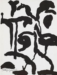 Guston, Phillip o.T. 1967. Lithographie auf Papier. 30,5 x 22,5 cm (30,5 x 22,5 cm). Im Stein signiert.