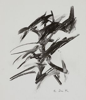 Kooning, Elaine de o.T. Lithographie auf Papier. 1967. 24 x 18 cm (30,5 x 22,5 cm). Im Stein signiert.