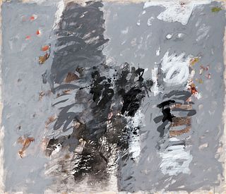 Blessmann, Margret Fade to Grey. 2009. Mischtechnik auf Leinwand. 140 x 164,8 cm. Verso signiert und datiert. - Leichter Abrieb an den Kanten der Lein