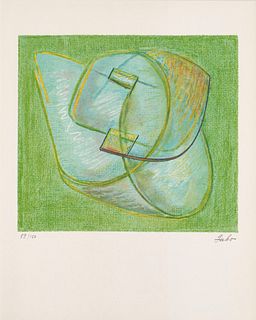 Gabo, Naum Opus XX. (1933-1957) Farblithographie auf Velin. 17 x 19 cm (28,5 x 23 cm). Signiert und nummeriert. - Schwach lichtrandig sowie am rechten
