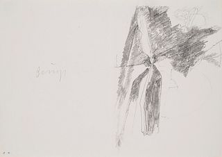 Beuys, Joseph o.T. (Aus: Zeichnungen zu Leonardo Codices Madrid.) Granolithographie auf festem Papier. 29 x 21,5 cm (32 x 23,8 cm). Signiert u. bezeic