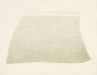 Gerner, Wolfgang Feldformen. 1982. Farblithographie auf Bütten. 49 x 65 cm (Sichtmaß). Signiert, datiert, bezeichnet und nummeriert. Unter Glas gerahm