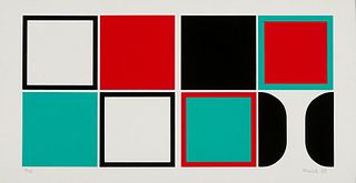 Kreutz, Heinz Set aus 2 Arbeiten. 1969 bzw. 1972. Je Farbserigraphie auf Velin. Blattmaße von 38 x 32 cm bis 25 x 49 cm. Je signiert und datiert, 1 Bl