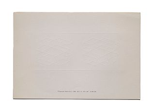 Albers, Josef Gemini Portfolio (G.E.L.). Embossed Linear Constructions. 1969. Mit 5 losen Prägedrucken auf Karton in Mappe. Blattmaße je 16 x 24 cm. B
