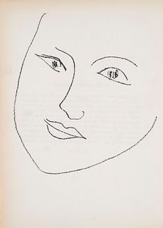 Matisse, Henri 1 Lithographie und 6 Illustrationen in: Le signe de vie. 1946. Je auf chamoisfarbenem BFK Rives (mit Wasserzeichen Bordas). Blattmaße j