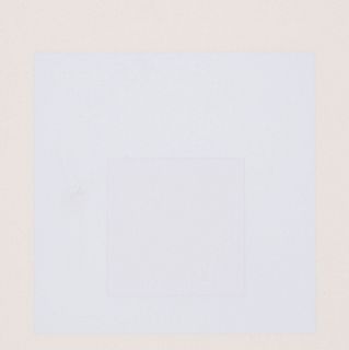 Albers, Josef White line squares. Serigraphie auf chamoisfarbenem Papier. 12,8 x 12,8 cm (20,4 x 20,4 cm). - Kanten vereinzelt zart bestoßen.
