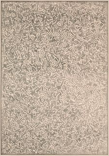 Kolar, Jiri Timetable. 1970. Serigraphie auf Papier. 94,5 x 68,5 cm (96 x 68 cm). Verso mit Etikett, dort signiert und datiert. - Ecken teils leicht b