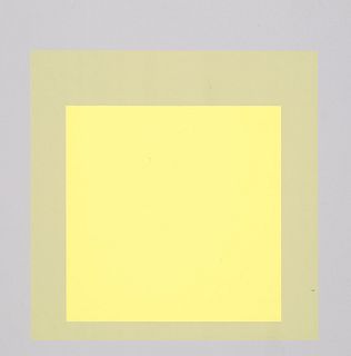 Albers, Josef o.T. 1970. Farbserigraphie auf leichtem Karton. 20 x 19,7 cm (22 x 29,5 cm). In original Klappkarte. - Das Blatt im weißen Rand etwas an